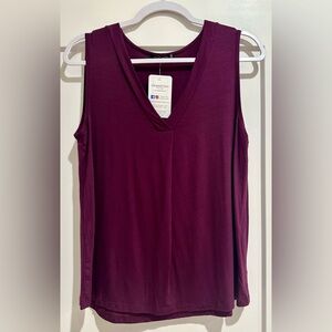 Staccato Deep Purple Sleeveless Top